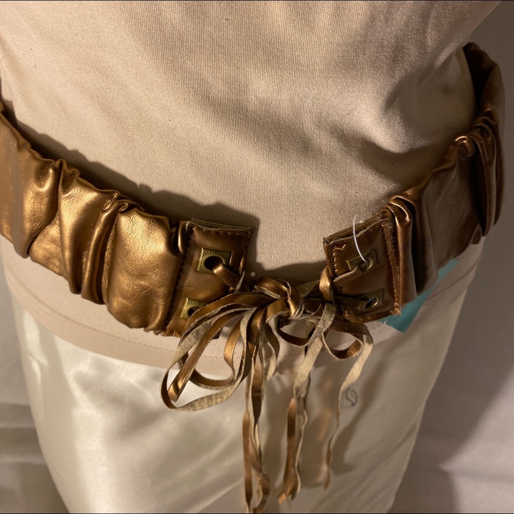 Ladies Bronze Stench Belt Tie Closure Size M